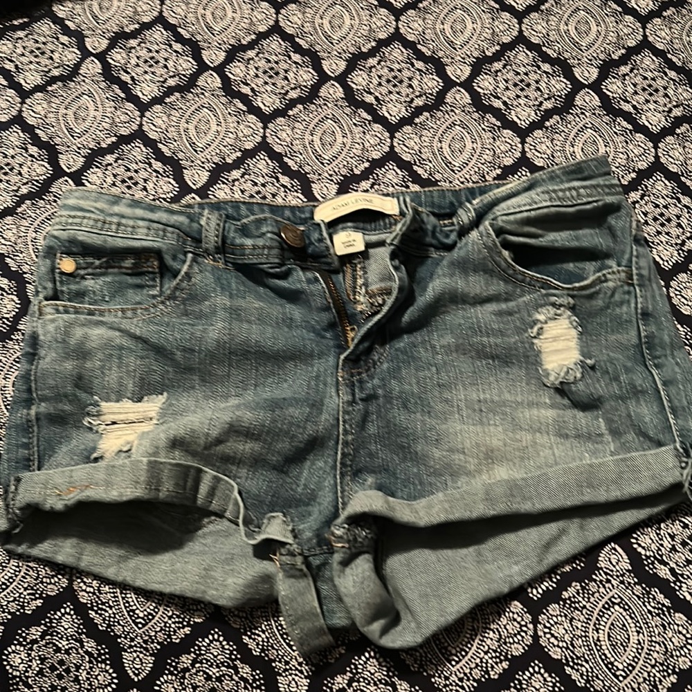 ripped jean shorts